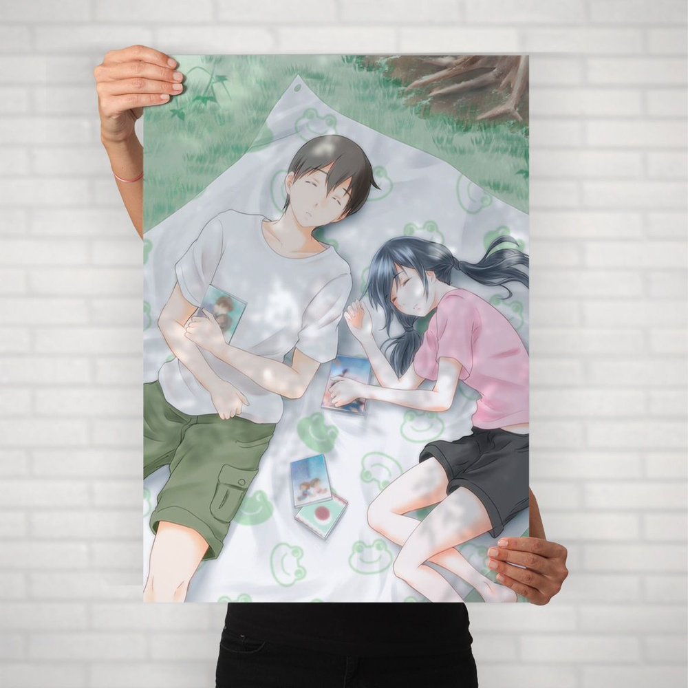 Плакат на стену для интерьера Макото Синкай (Дитя погоды - Хина и Ходака 6) - Постер по аниме формата #1