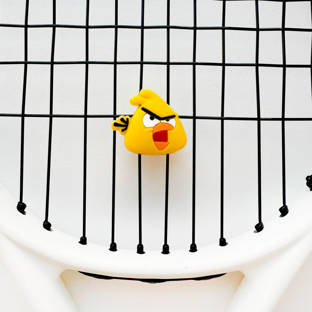 Виброгаситель для теннисной ракетки "Angry Birds" злые птицы желтый 1шт  #1