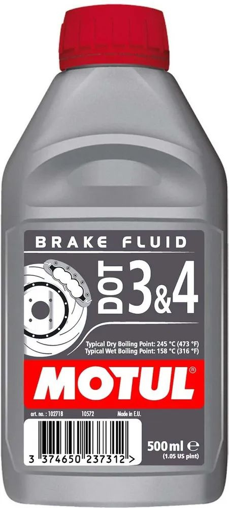Тормозная жидкость DOT 3 & 4 Brake Fluid 1л #1