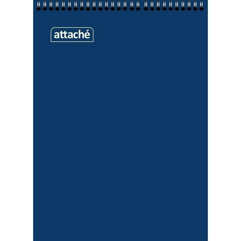 Блокнот Attache на спирали, А7, 60 листов, синий (650136) #1