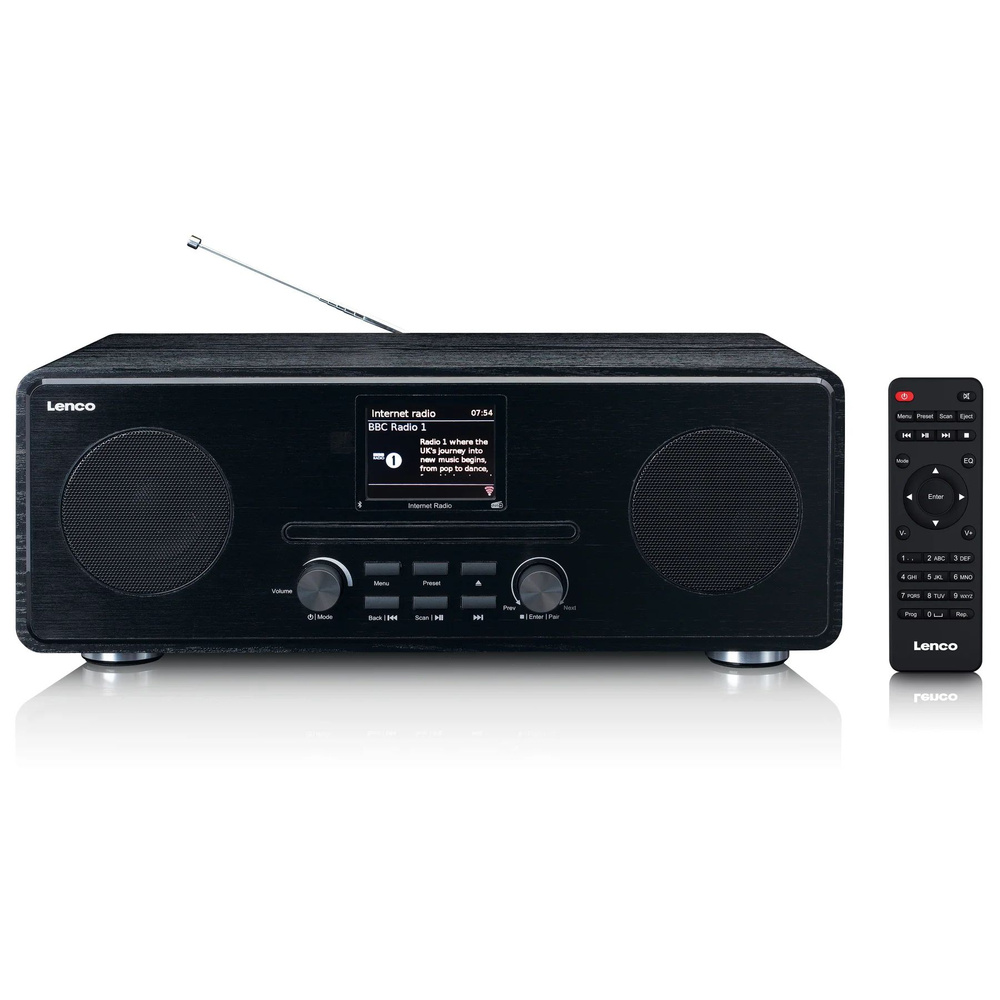 Lenco Акустическая система Аудиосистема DIR-260 черный, 20 Вт, черный  #1