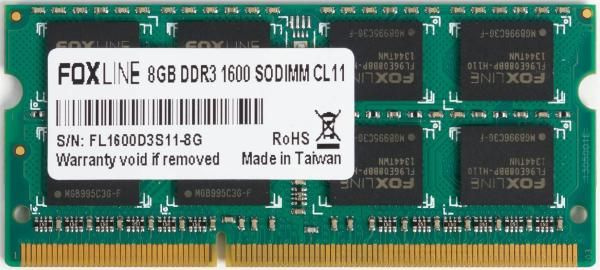 Foxline Оперативная память FL1600D3S11-8G CL11 1x8 ГБ (FL1600D3S11-8G) #1