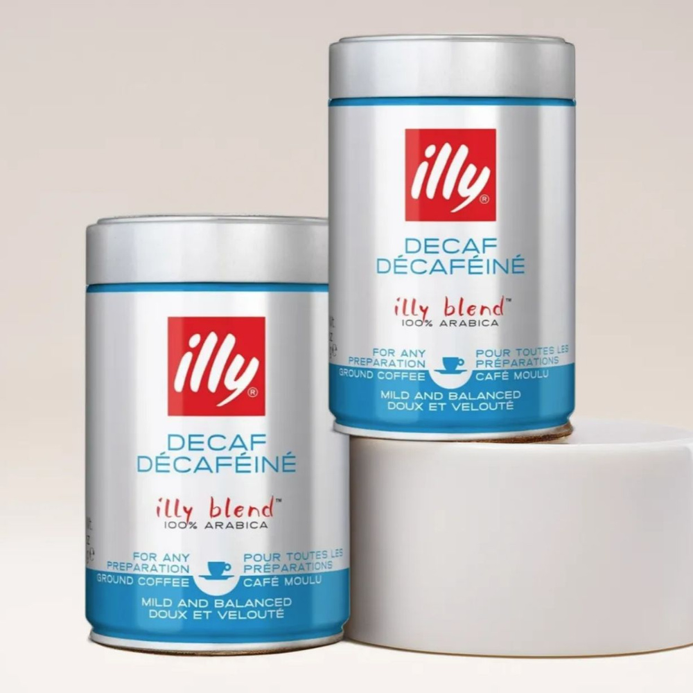 Кофе молотый без кофеина illy Decaf 250 грамм 2 штуки #1