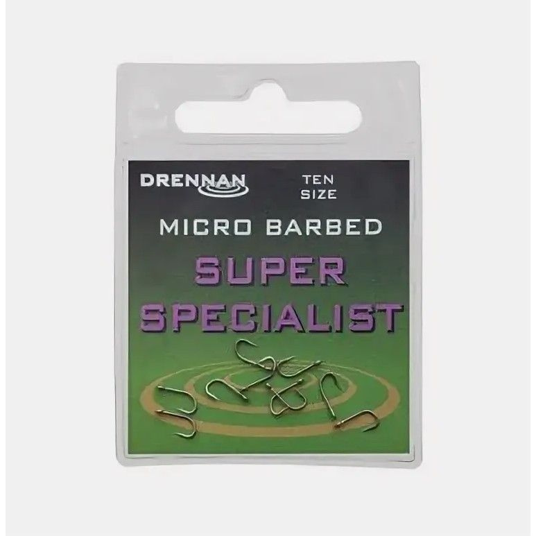 Крючки с ушком DRENNAN Super Specialist MB размер 10(2 упаковки по 10 крючков)  #1