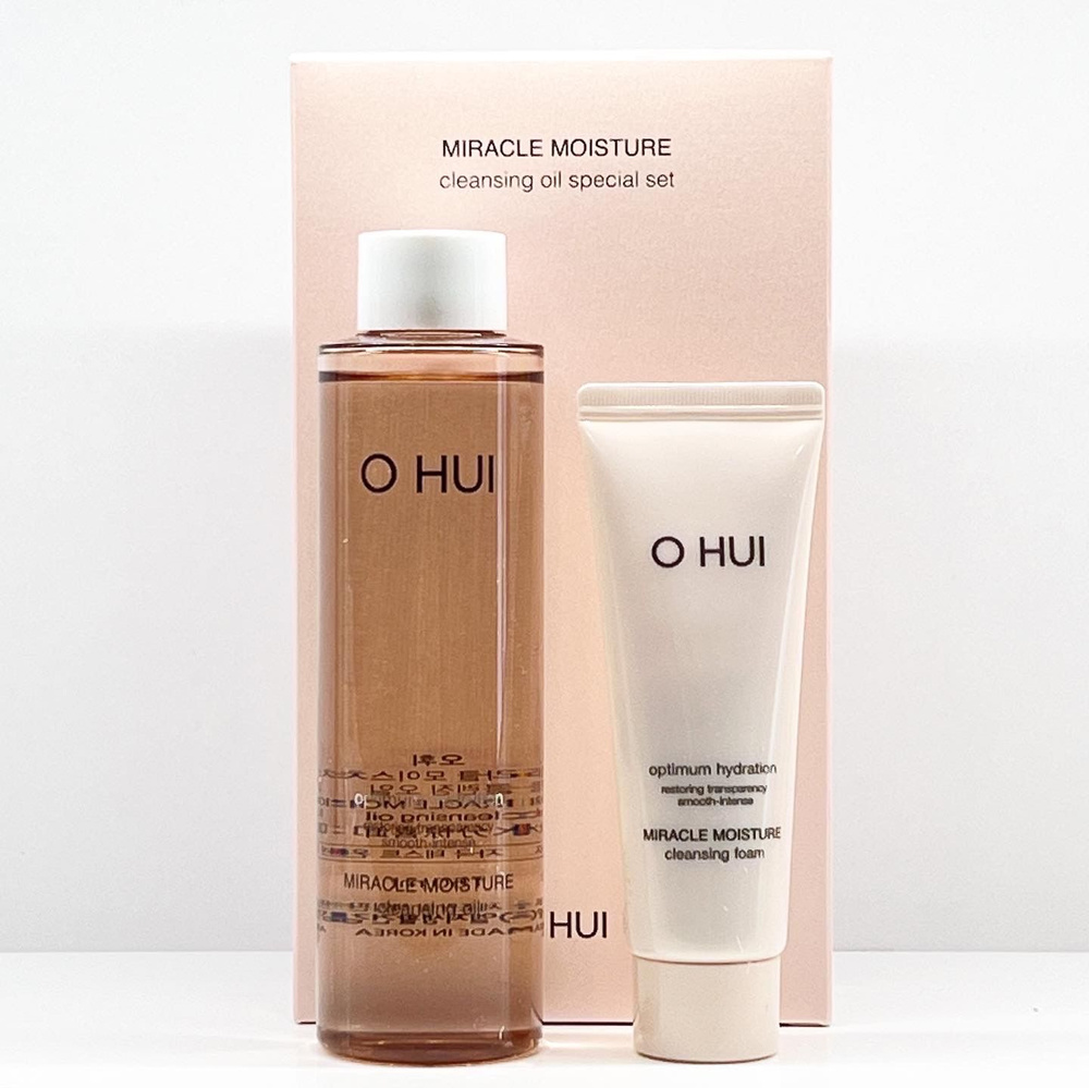 O HUI Гидрофильное масло + Пенка MIRACLE MOISTURE cleansing Oil Special Set #1