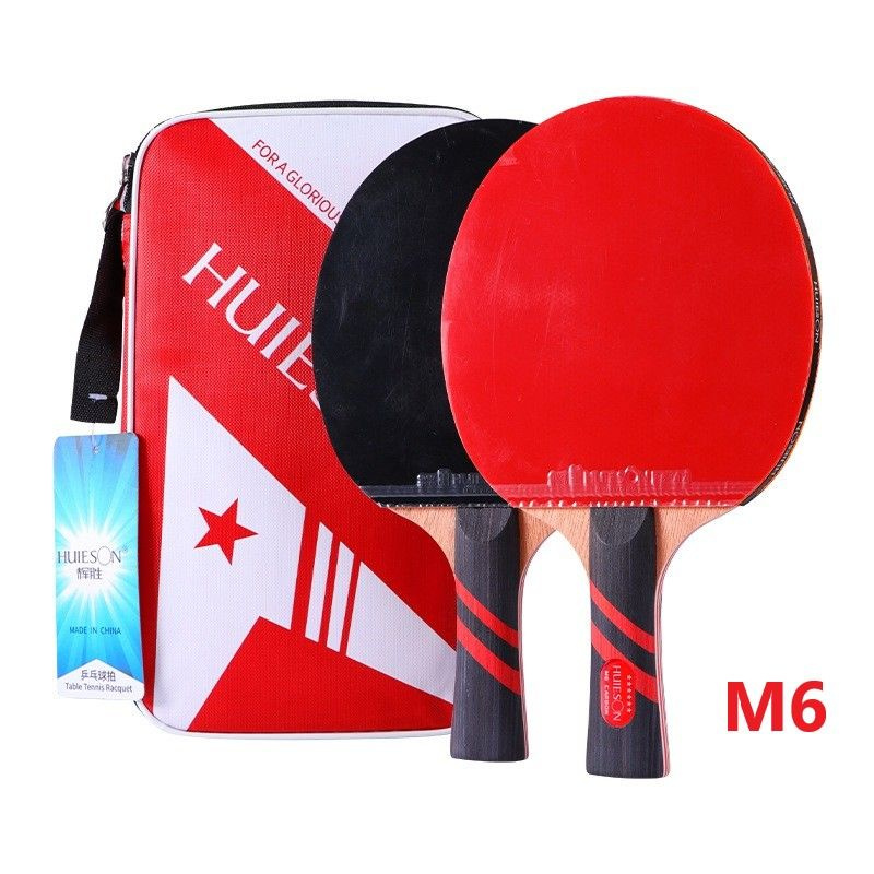 Набор: 2 ракетки Huieson M6 stars +чехол, полупрофессиональный набор ракеток для игры в настольный теннис #1