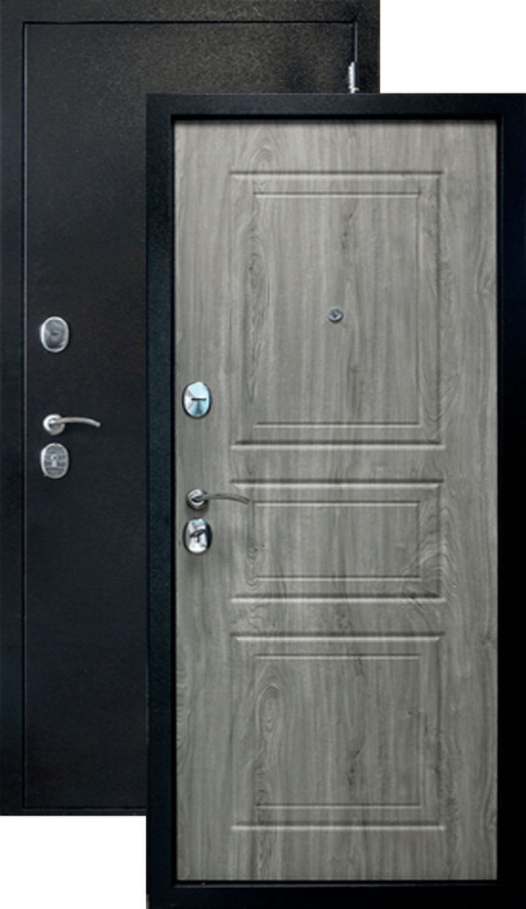 Входная дверь "Евро" 860х2050 мм, правое открывание, Мэлфорд грей  #1