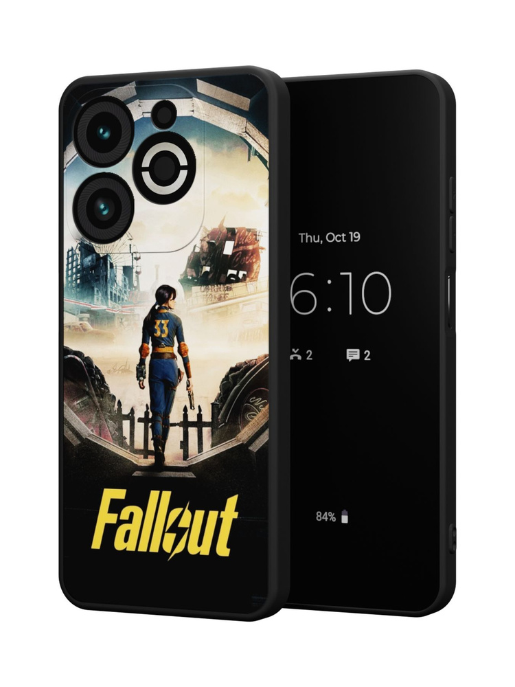 Силиконовый чехол Mcover для Infinix SMART 8 PLUS (Инфиникс Смарт 8 Плюс), Fallout, Пустошь  #1