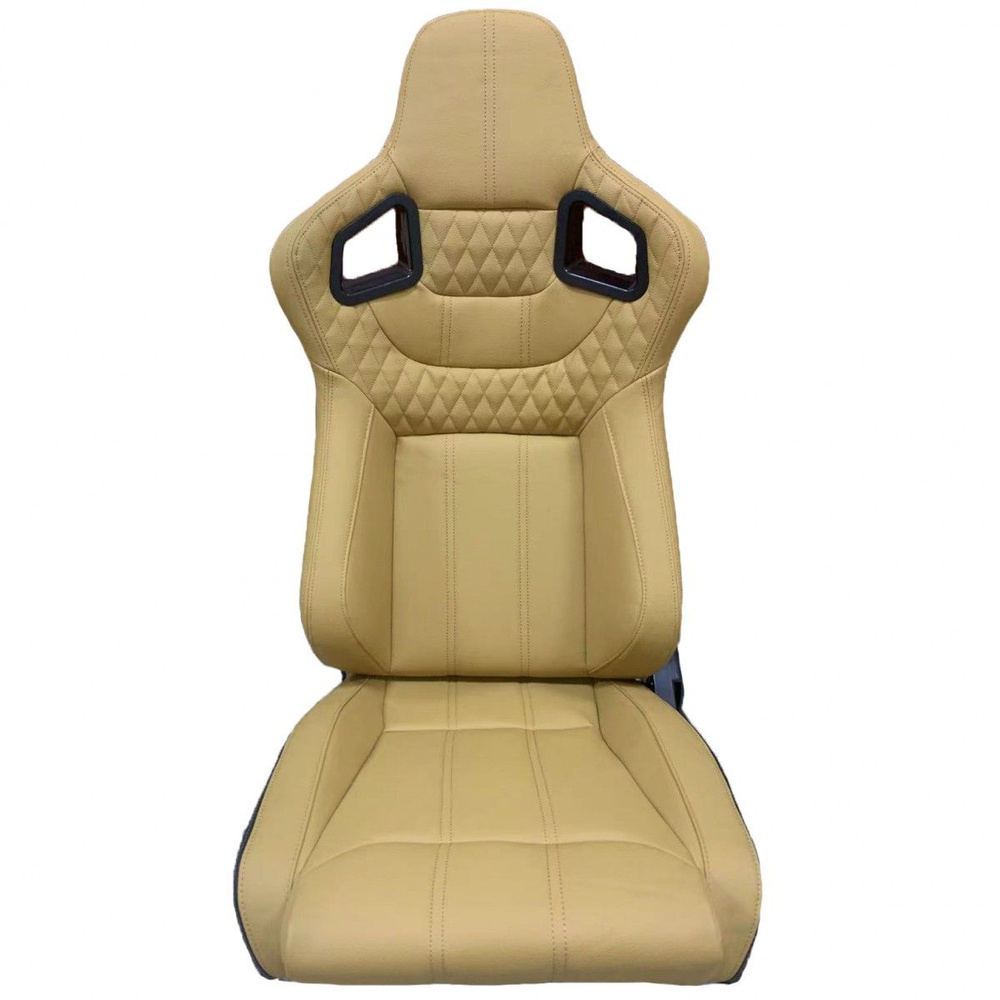 Спортивное гоночное сиденье Jiabeir серии 9005: бежевое ПВХ с углепластиковым покрытием - Горячая распродажа #1