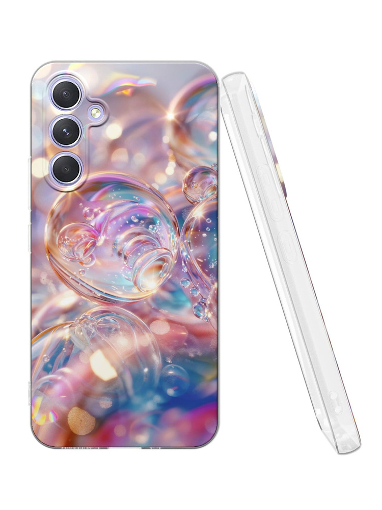 Силиконовый чехол Mcover для Galaxy A55 (5G) (Галакси А55 5Джи), Пузыри 1  #1