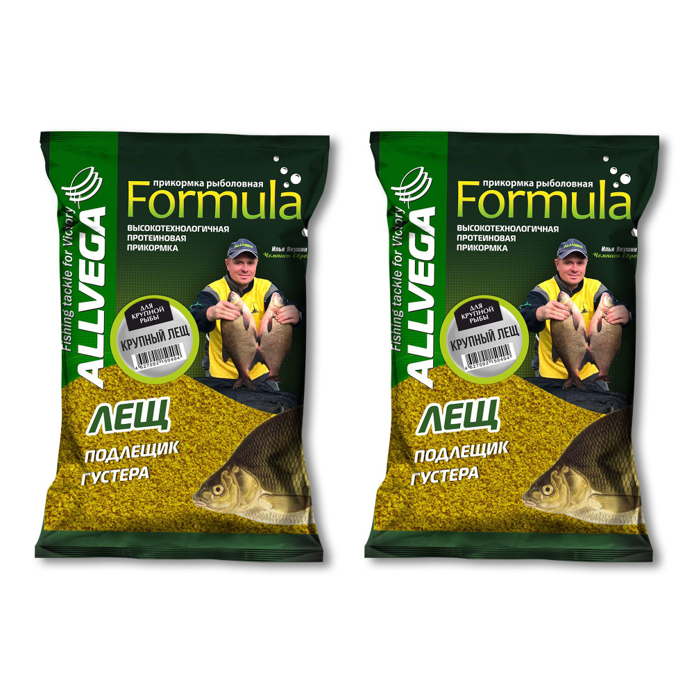 Прикормка для рыбалки ALLVEGA "Formula Big Bream" 0,9кг (КРУПНЫЙ ЛЕЩ), 2 штуки  #1