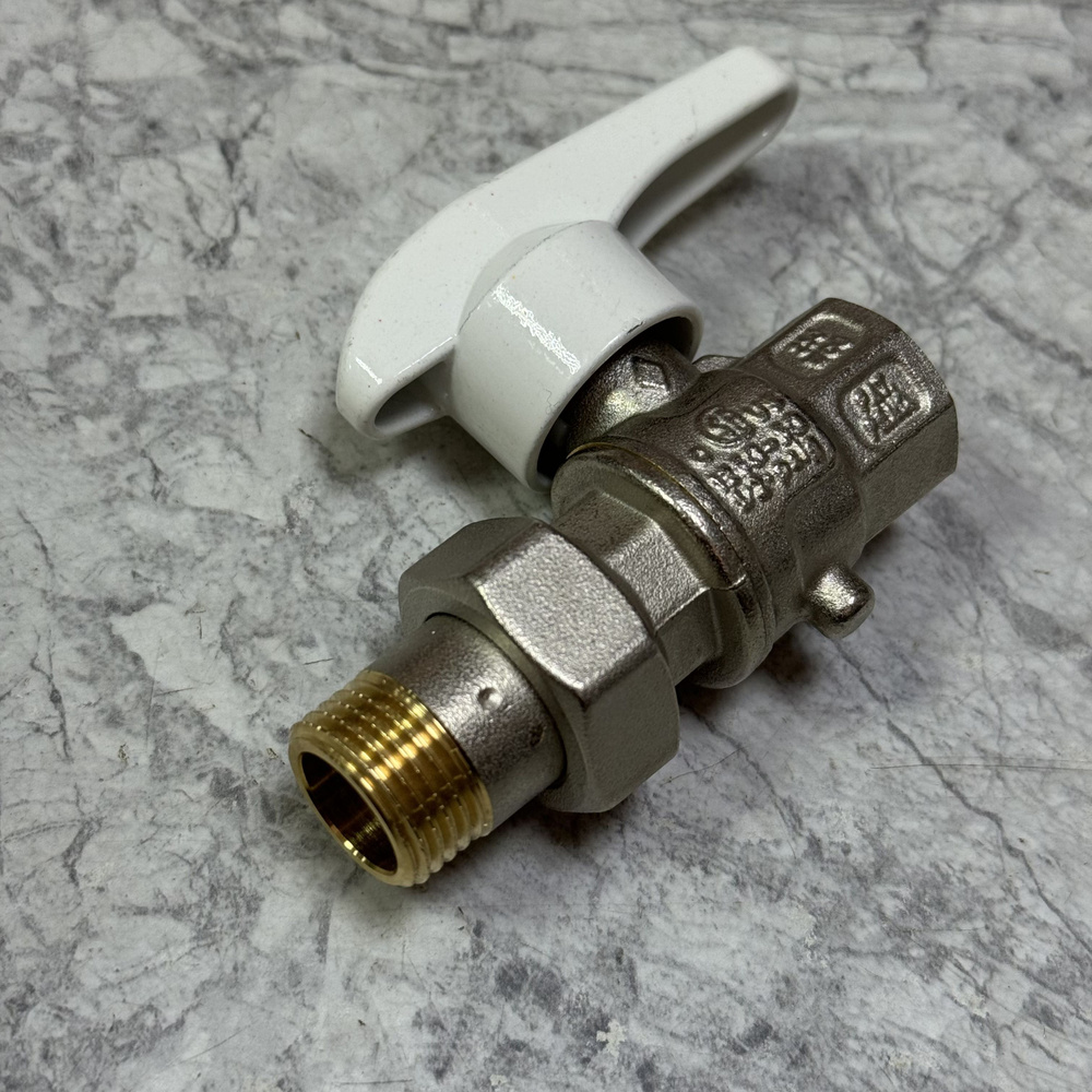 Дисковый затвор Eurofly г/ш 1/2" с накидной гайой Rubinetterie ...