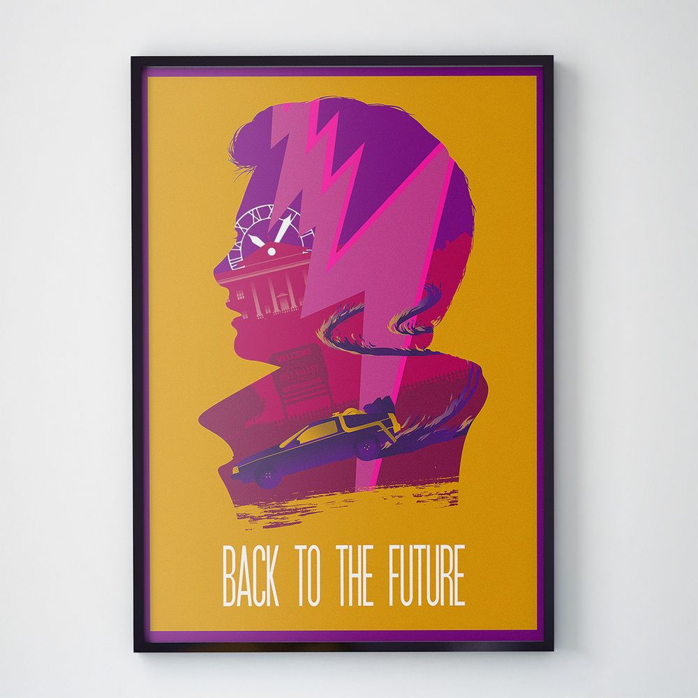 плакат, постер Назад в Будущее, Back to the Future на бумаге, размер 30х42см  #1