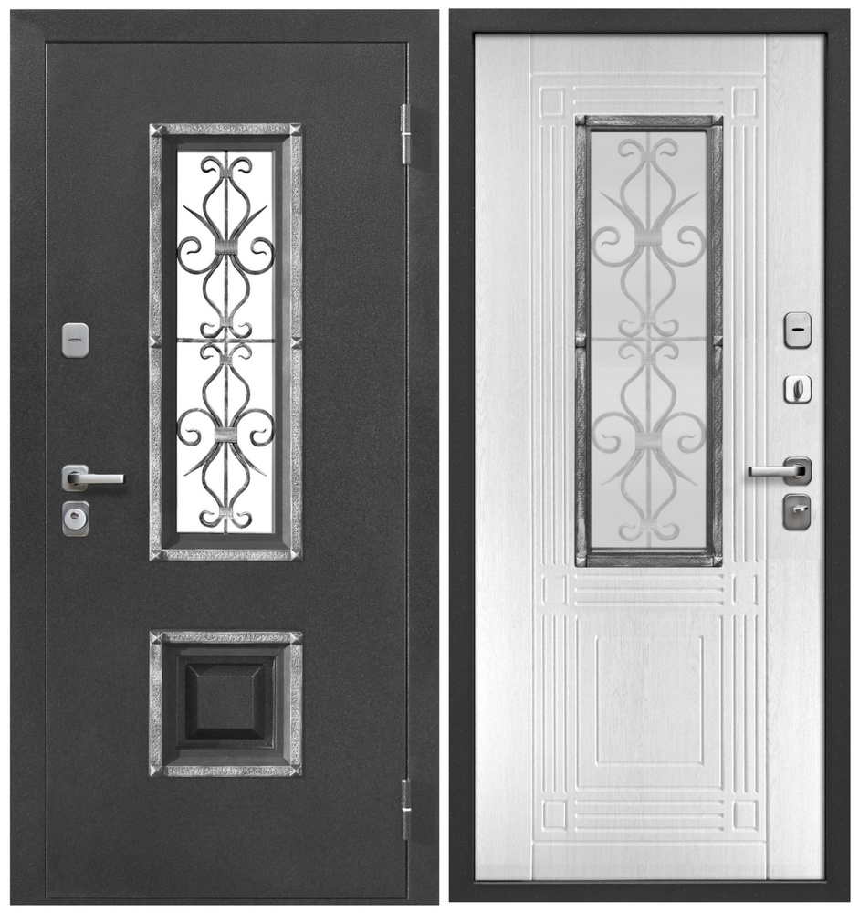 Входная дверь Ferroni Венеция Серебро Белый ясень (960мм) правая  #1