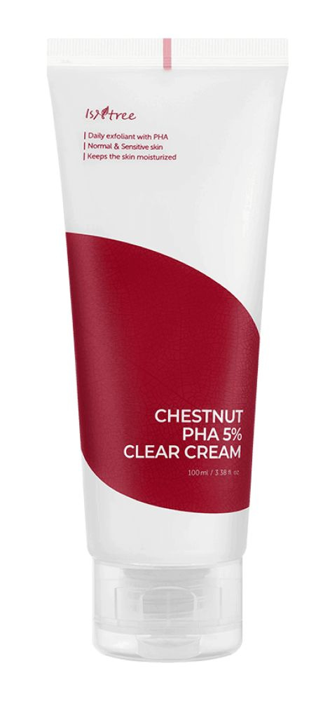 ISNTREE Обновляющий крем против воспалений с экстрактом оболочки каштана Chestnut PHA 5% Clear Cream, #1