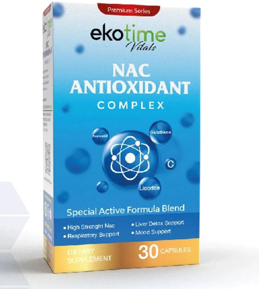 Ekotime NAC Antioxidant complex / Экотайм антиоксидантный комплекс Глутатион Пищевая добавка, Ресвератрол #1