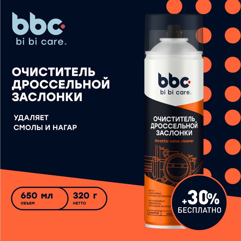 Очиститель дроссельной заслонки и карбюратора bi bi care, 650 мл / 4043 Уцененный товар  #1