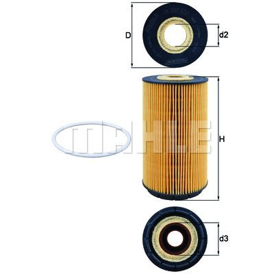 Фильтр масляный для Ауди А8 Д3 2002-2010, Audi A8 D3 фильтр масляный KNECHT OX557D, oem 07C115562E  #1