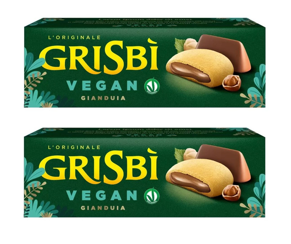 Печенье Grisbi Джандуя Vegan с бархатистым кремом 135 г x 2 шт #1