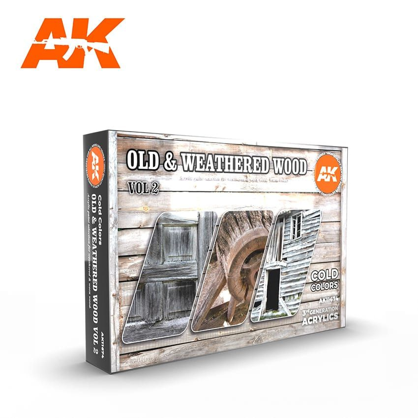 Набор красок AK INTERACTIVE OLD & WEATHERED WOOD VOL2 #1