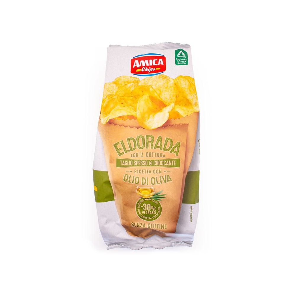 Чипсы картофельные Eldorada Amica Chips c оливковым маслом обезжиренные AMICA CHIPS S.P.A. 130г Италия #1