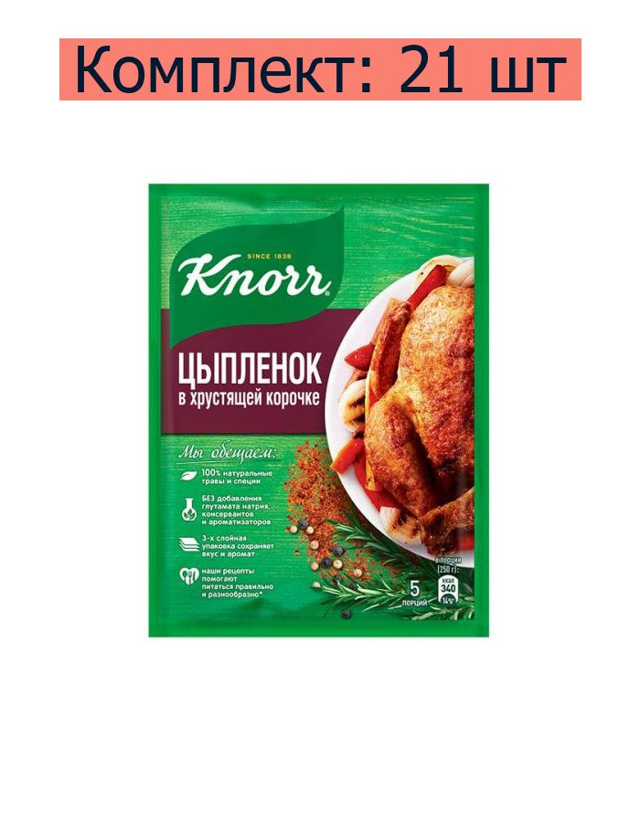 Приправа Knorr На Второе Цыпленок в хрустящей корочке, 29 г, 21 шт  #1
