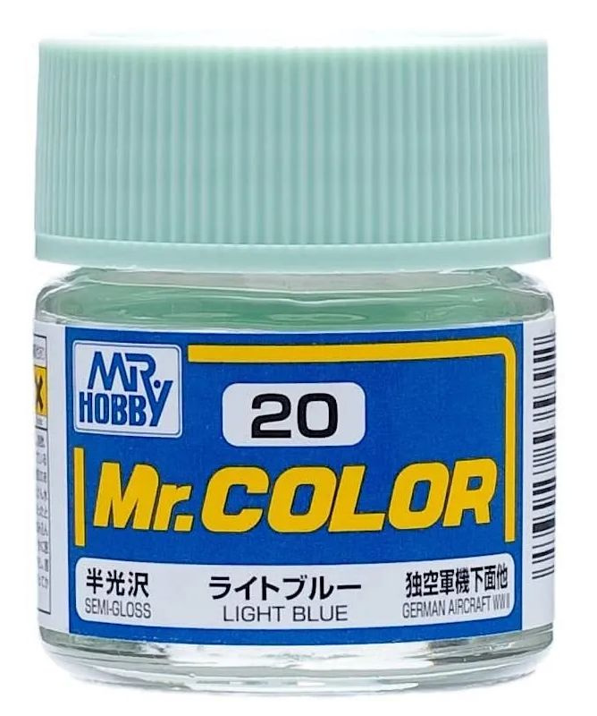 Mr.Color Краска эмалевая цвет Светло-голубой полуглянцевый, 10мл  #1