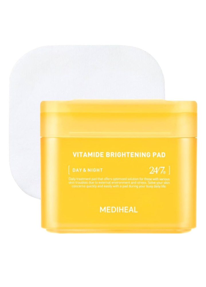 MEDIHEAL тонер-пэды для сияния кожи Vitamide Brightening Pad 100 шт #1