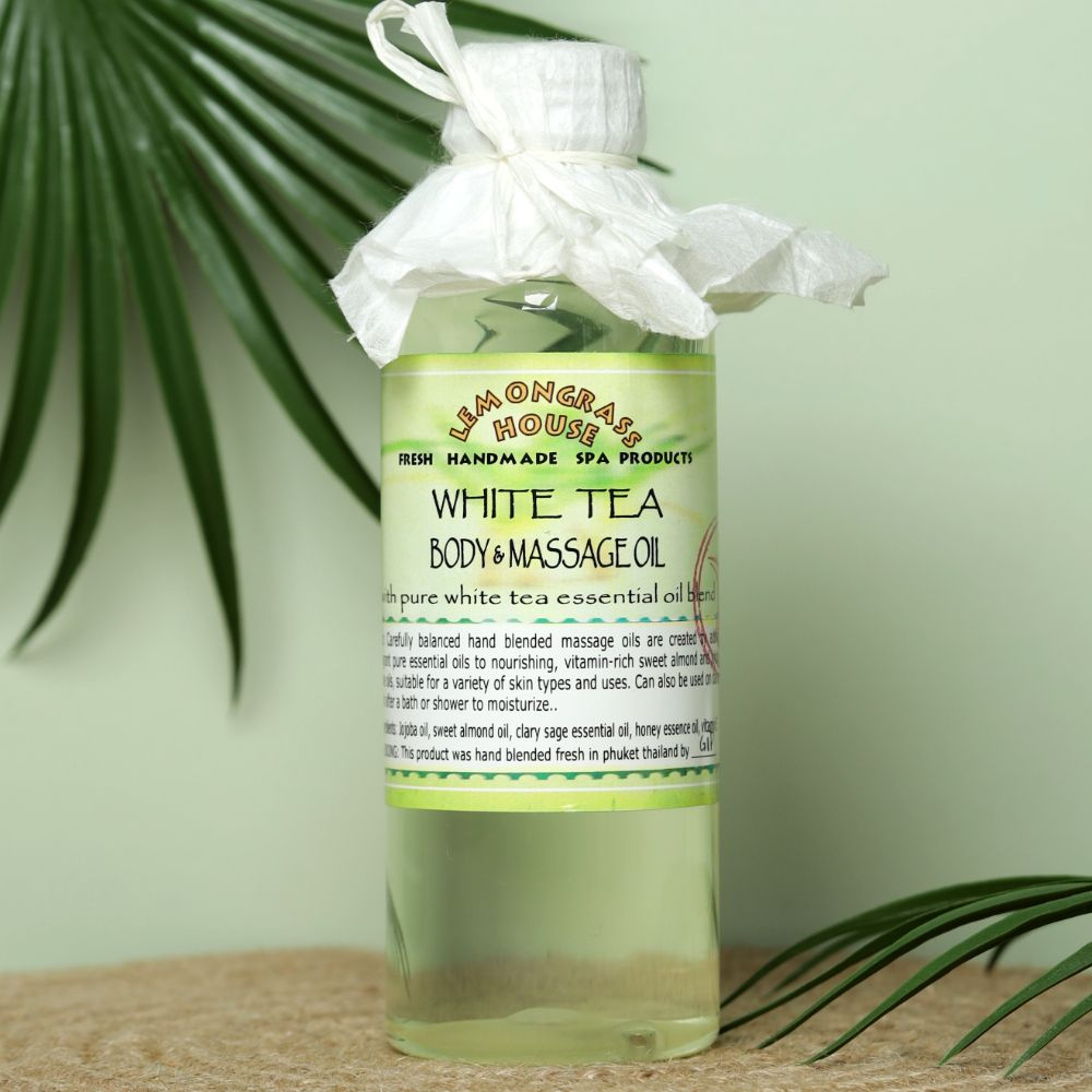Масло для тела и массажа "Белый чай" 250мл. от Lemongrass House (Таиланд) Натуральное массажное на базе #1