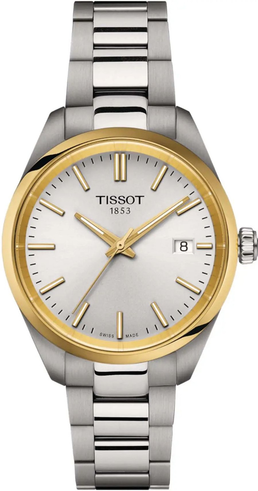 Tissot Часы наручные Кварцевые Швейцарские кварцевые наручные женские часы Tissot PR 100 T150.210.21.031.00 #1