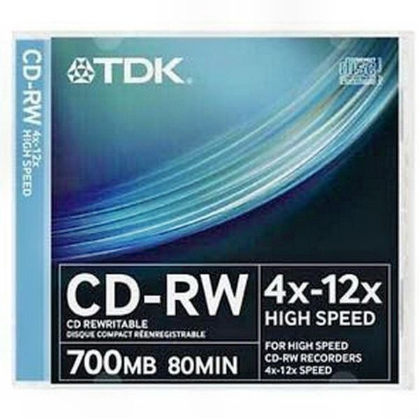 Диск CD-RW TDK 700Mb 4x-12x Slim Case/10 шт. CD-RW700HSC #1