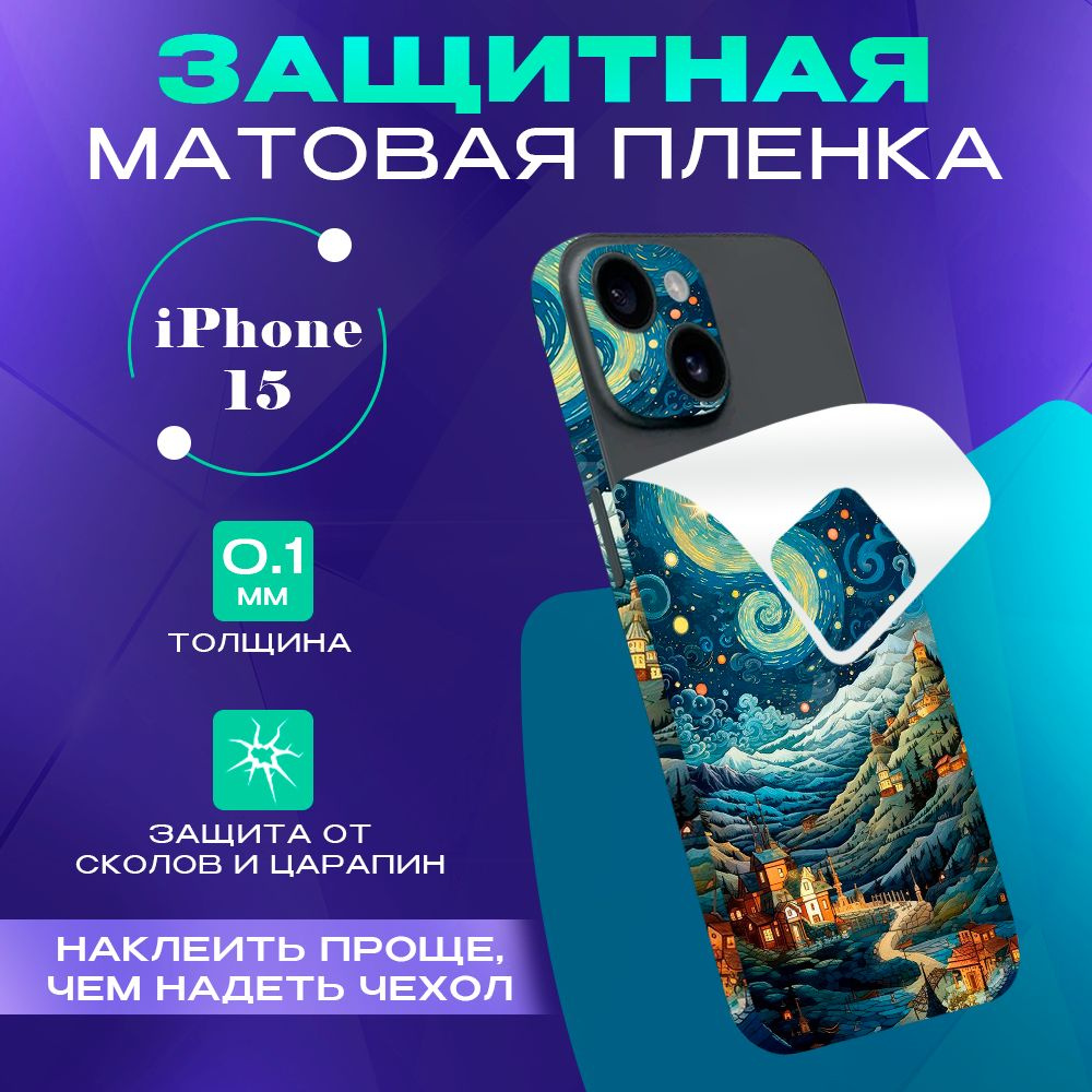 Гидрогелевая пленка на заднюю панель iPhone 15 #1