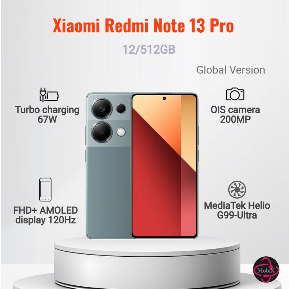 Xiaomi Смартфон Redmi Note 13 Pro 12/512 ГБ, зеленый #1