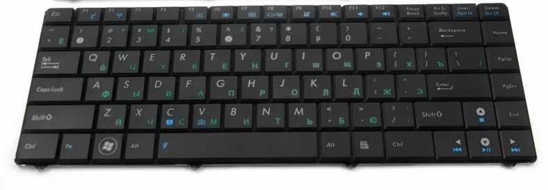 Клавиатура для ноутбука Asus K41, K42, K43, U31, U41, UL30, UL35, N82 черная  #1