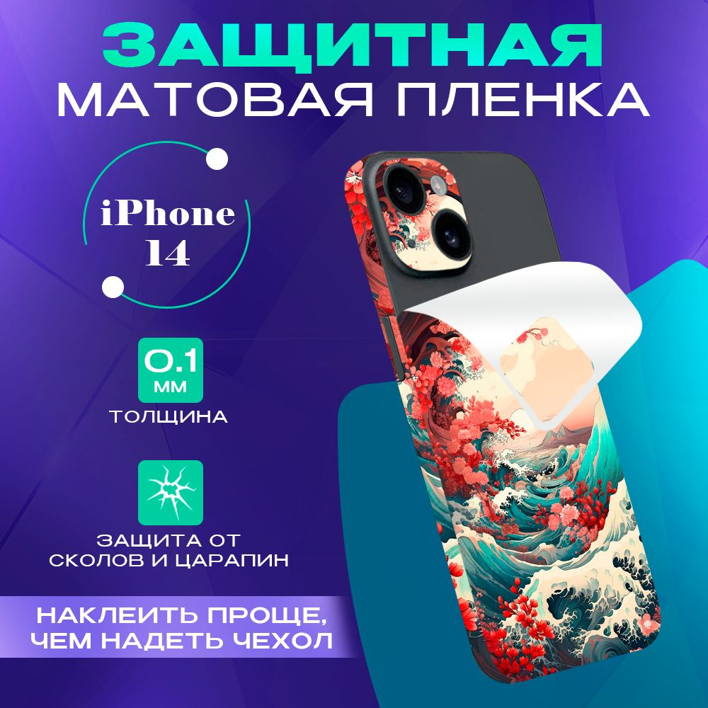 Защитная пленка на iPhone 14 с текстурным принтом #1