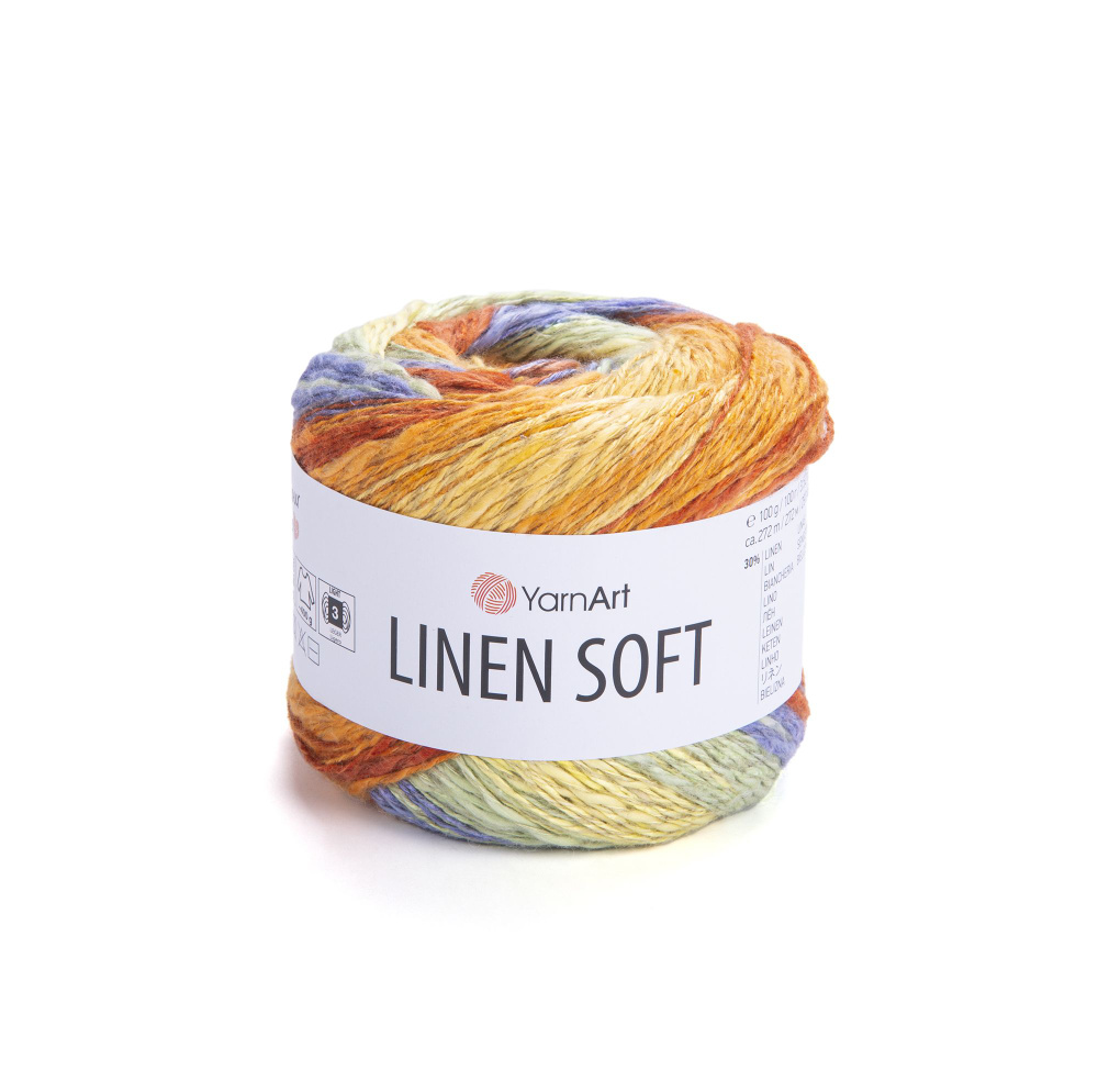 Пряжа YarnArt Linen Soft цвет 7412 (100г/272м, упаковка 4 мотка) #1