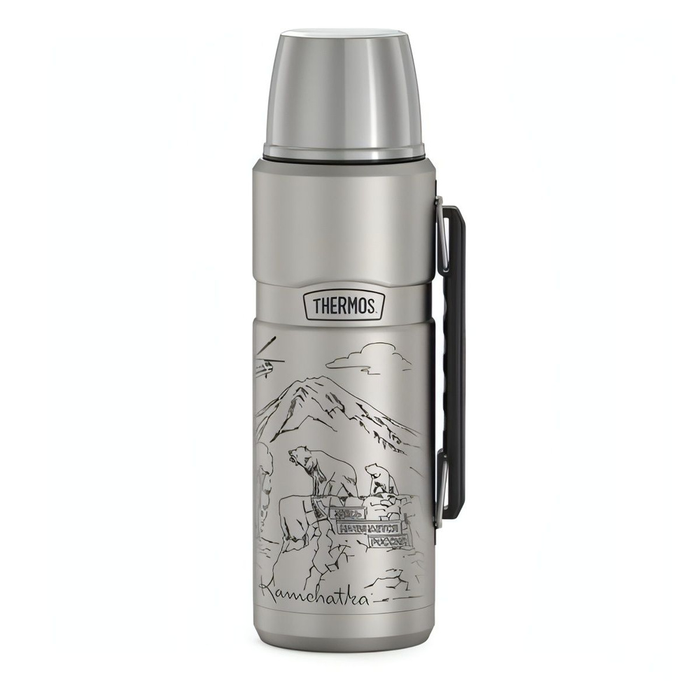 Thermos Термос Ударопрочный корпус, С ручкой, Крышка-чашка, 1.20 л  #1