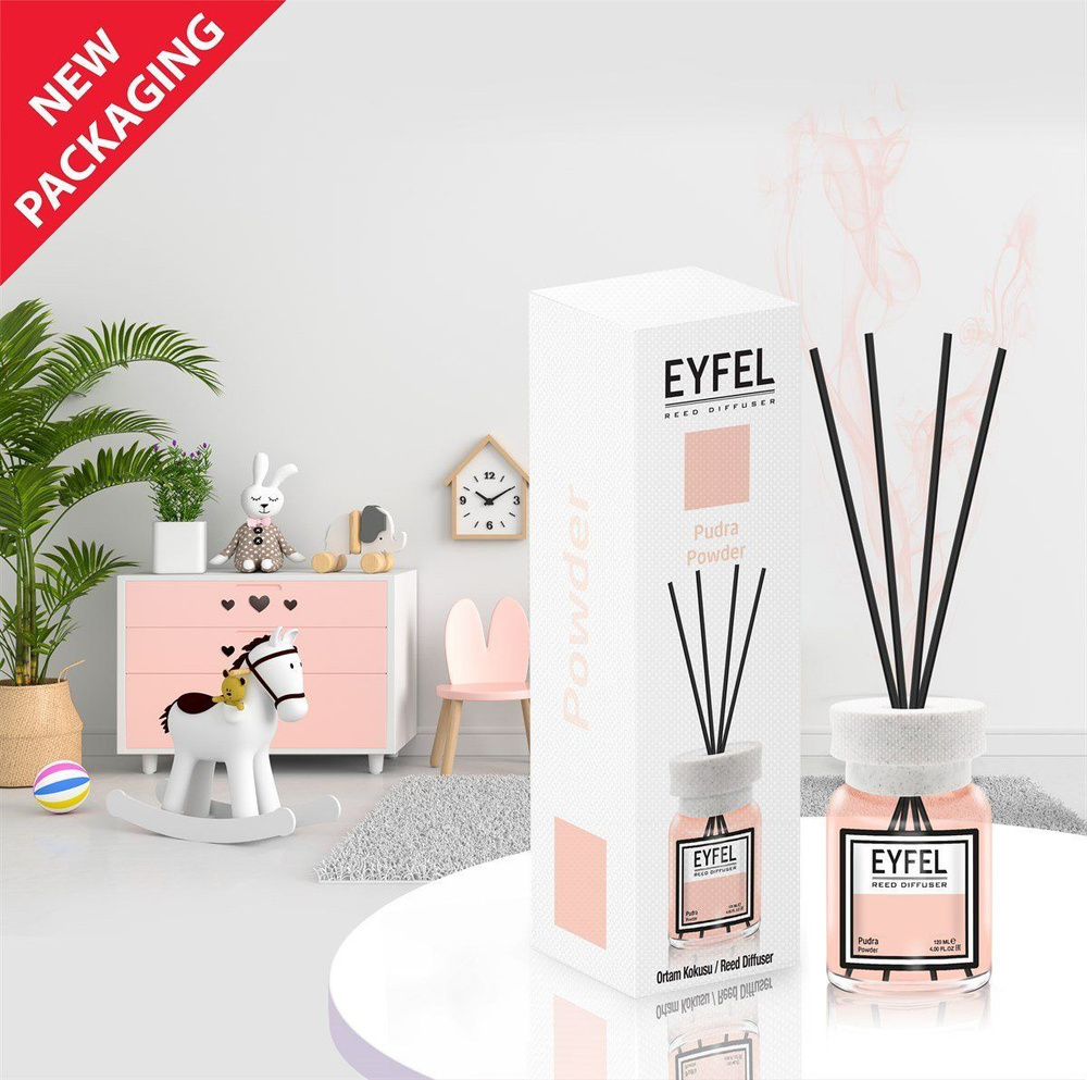 EYFEL PERFUME Диффузор с ароматом пудры, 120 мл, ароматический диффузор для дома с палочками  #1