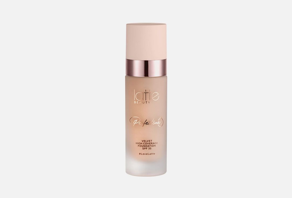 Тональный крем для лица SPF35 LATTE BEAUTY PERFECTONER VELVET HIGH COVERAGE FOUNDATION - 02 Natural Beige #1