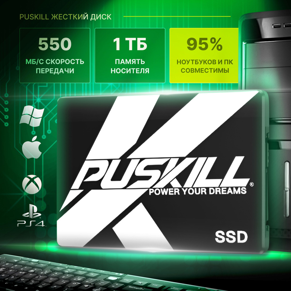 PUSKILL 1 ТБ Внутренний SSD-диск жесткий диск (ZD0R3G30) #1