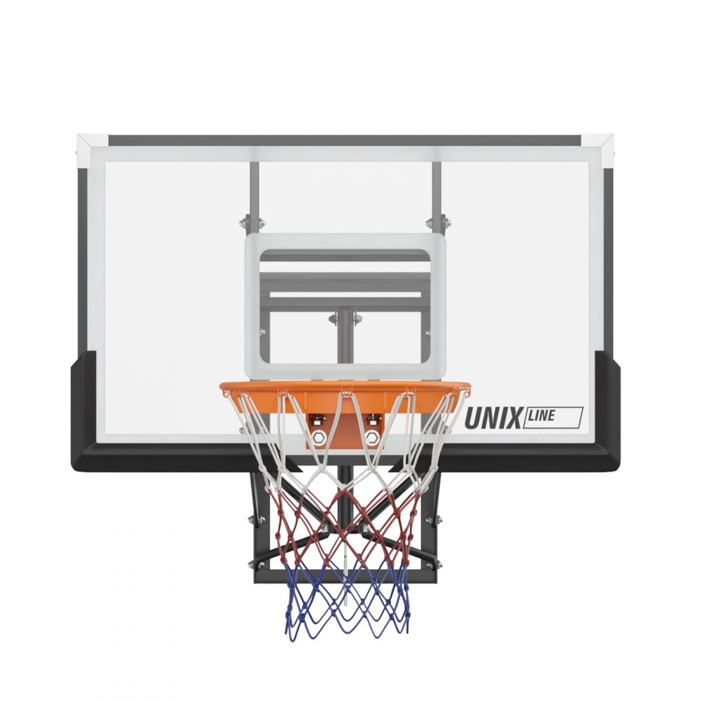 Баскетбольный щит регулируемый Unix Line B-Backboard-PC 140x80 см (кольцо 45 см)  #1