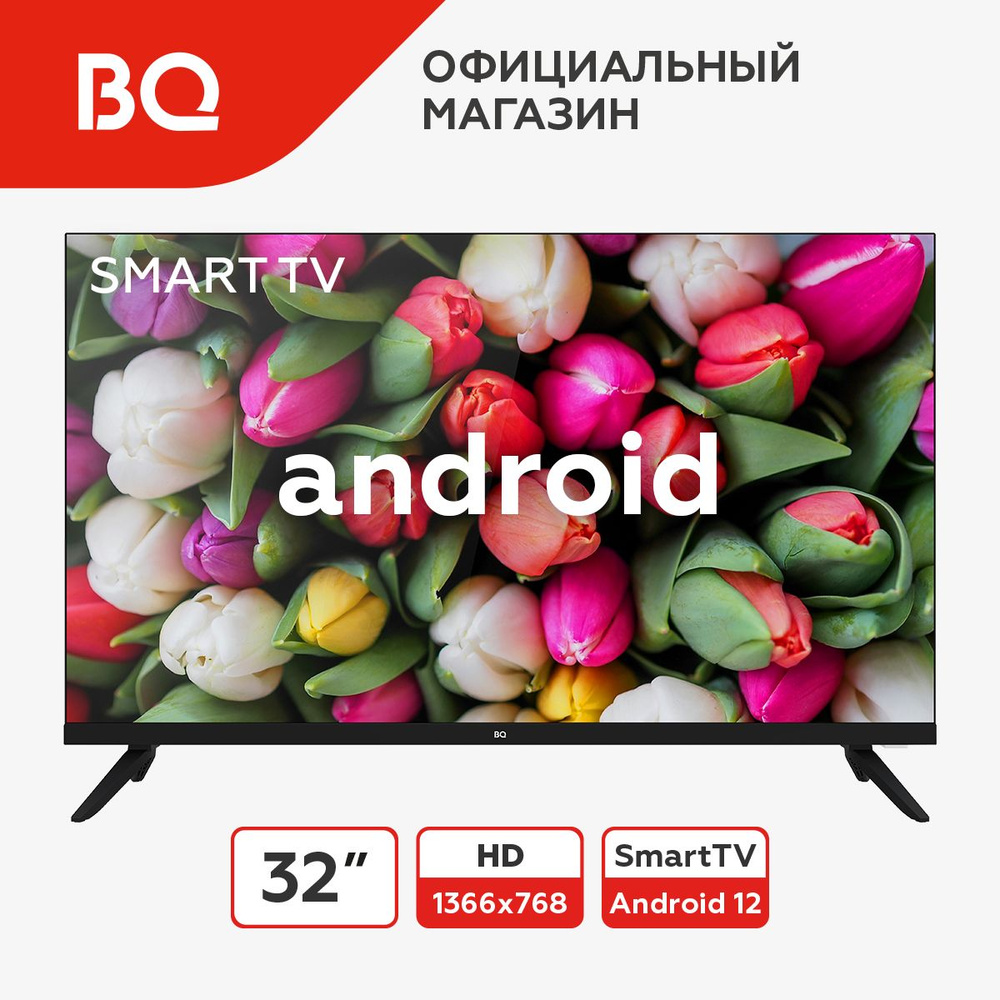 BQ Телевизор 32FS40B / Smart TV 32" HD, черный, черно-серый #1