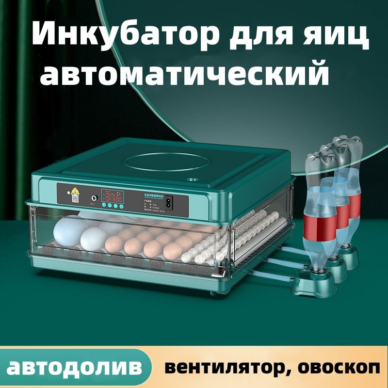 Инкубатор для яиц автоматический 220/12v IG-38(вентилятор, овоскоп, автодолив)  #1