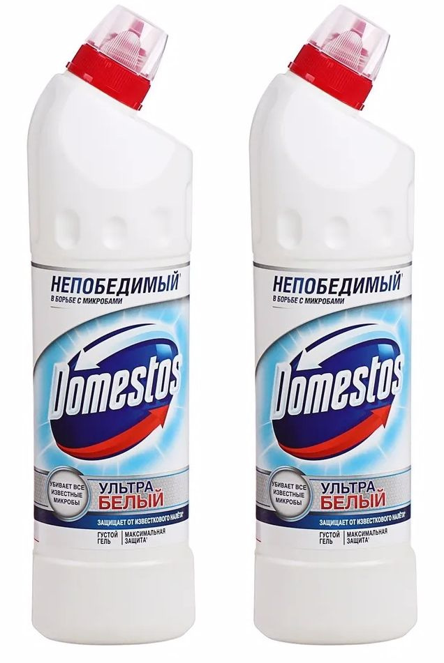 Чистящее средство для унитаза Domestos / Доместос Ультра Белый универсальный гель против бактерий и запахов #1