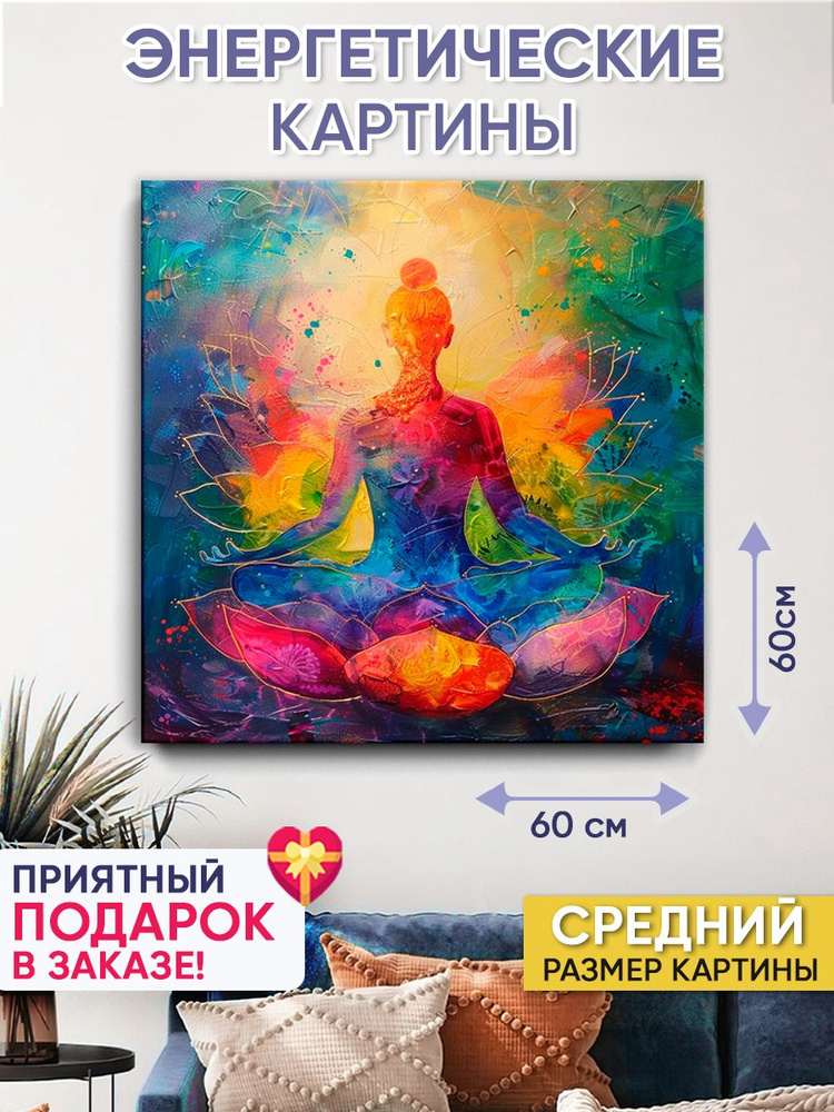 Картина для интерьера Точка Силы "Радужная" 60х60 см #1