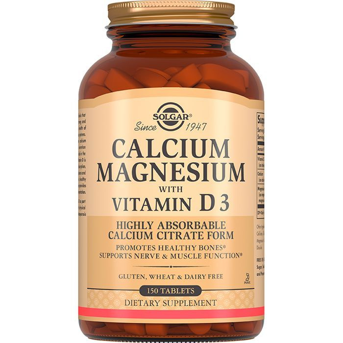 Solgar, Calcium Magnesium with Vitamin D3 "Кальций-Магний с Витамином D3", 150 таблеток  #1