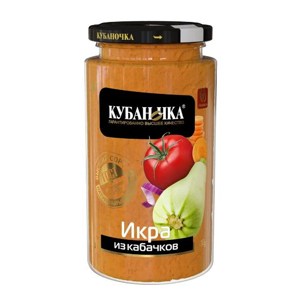 Кубаночка Икра кабачковая, 500 гр. #1