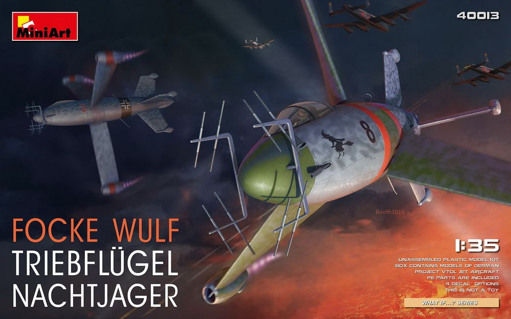 Сборная модель самолета Истребитель Focke Wulf Triebflugel Nachtjager 40013, масштаб 1/35  #1