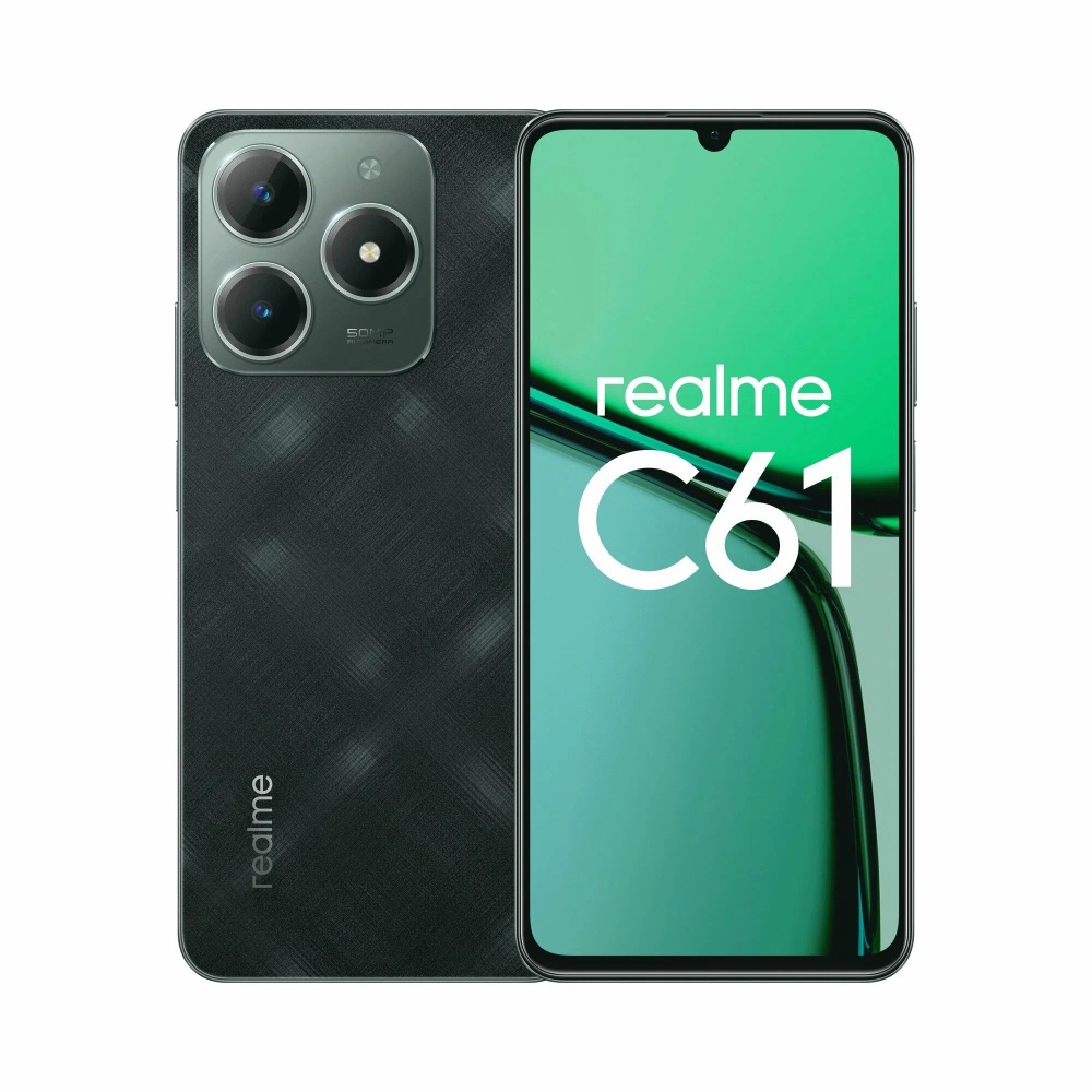 realme Смартфон  C61 Ростест (EAC) 6/128 ГБ, зеленый #1