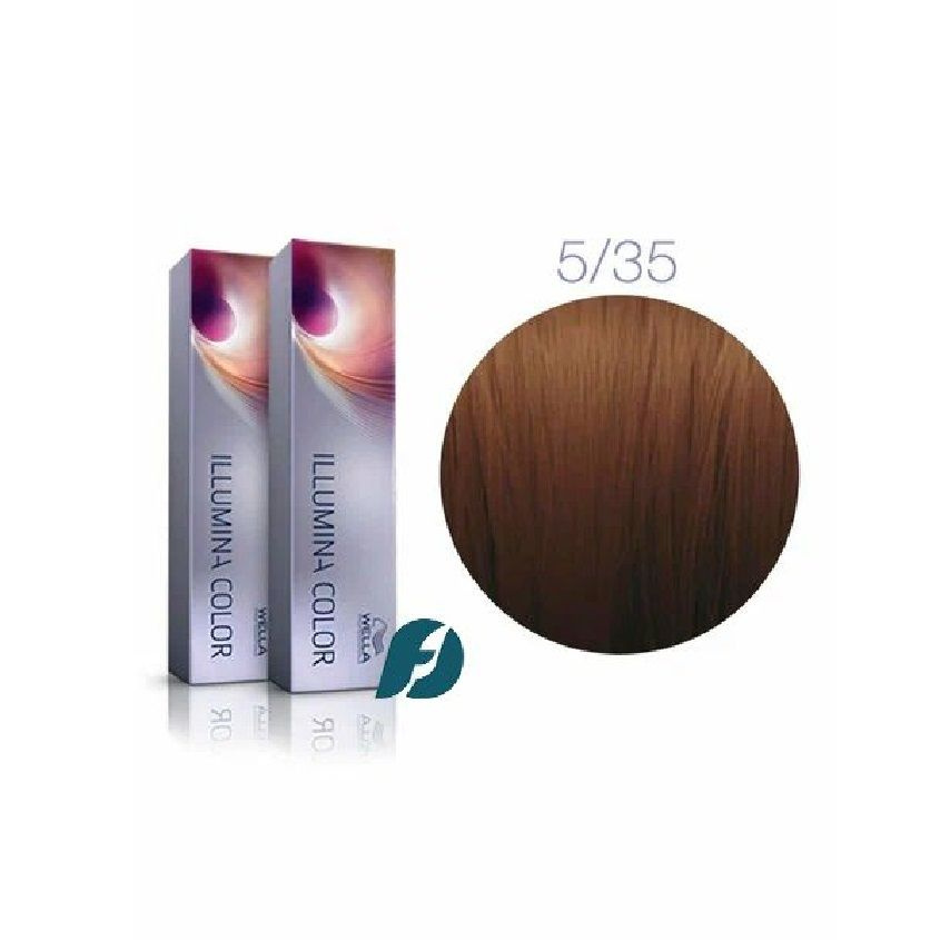 Wella Professionals Illumina Color 5/35 Крем-краска для волос - Светло-коричневый золотисто - махагоновый, #1